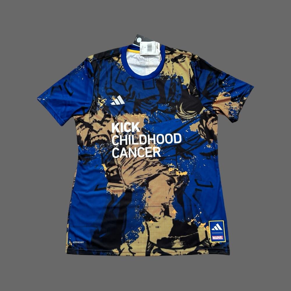Adidas MLS Marvel Kick Childhood Cancer Jersey Size L NWT